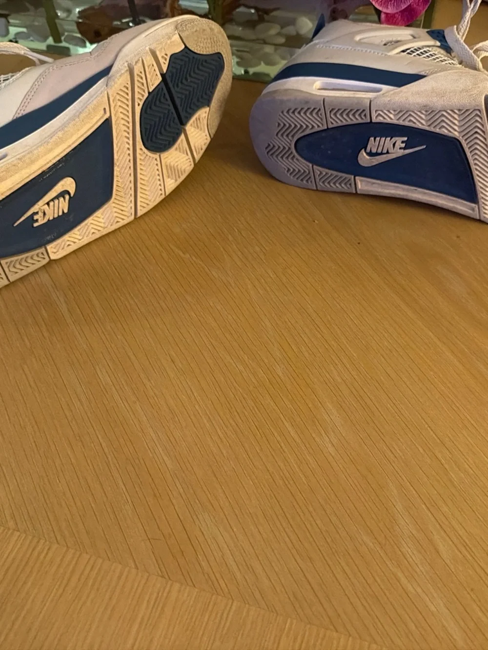 Jordan White and Teal Air Retro Basketball Sneakers